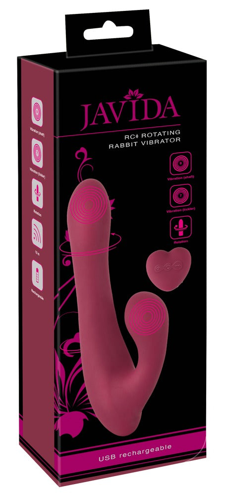 Lapin vibrant rotatif télécommandé Javida
