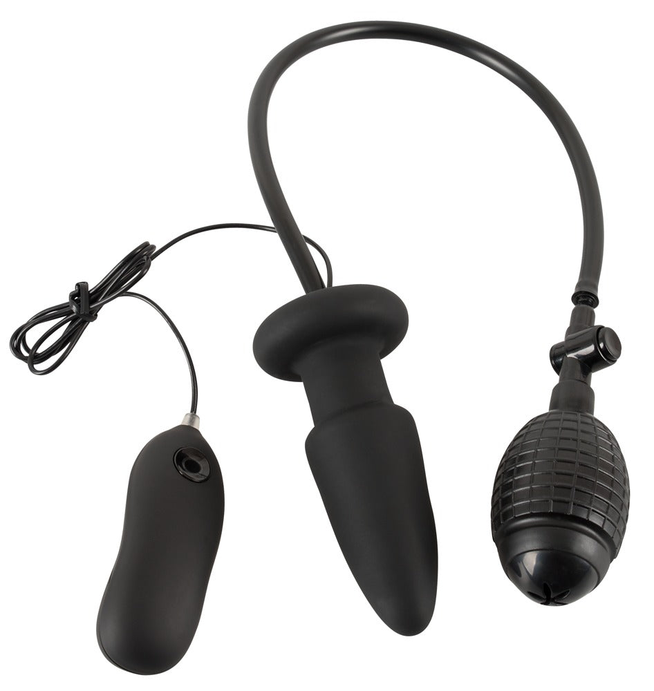 Opblaasbare trillende buttplug
