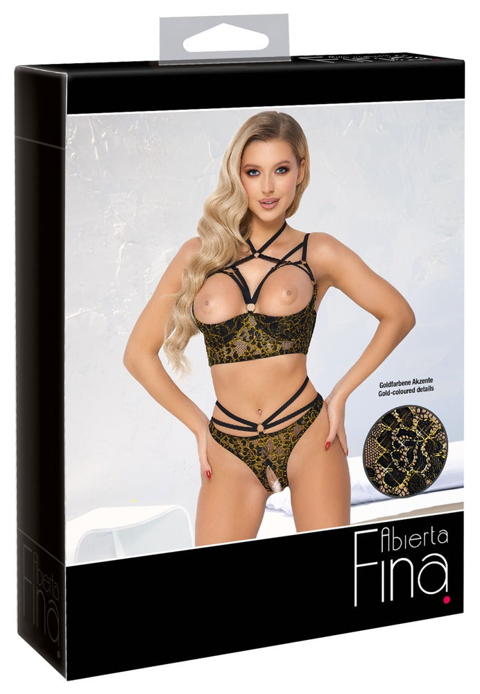 Ensemble soutien-gorge doré 80B/M