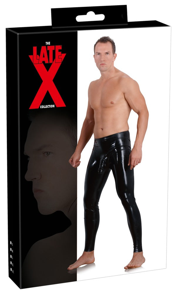 Leggings en latex pour hommes avec manches S