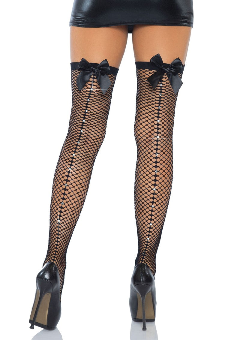 Bow Backseam Thigh Highs