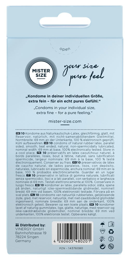 Mister Size 69mm pack of 10