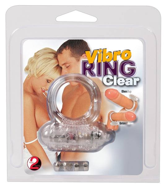 Anneau vibrant en silicone transparent