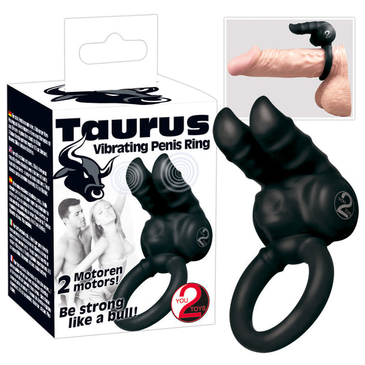 Anneau pénien vibrant Taurus noir