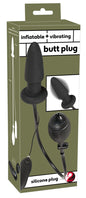 Opblaasbare trillende buttplug