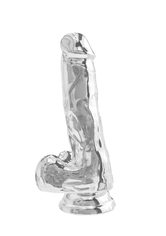 Clear Dildo w. Balls 6 inch