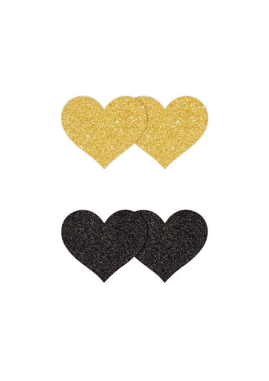 Pasties Glitter Hearts  2 Pair