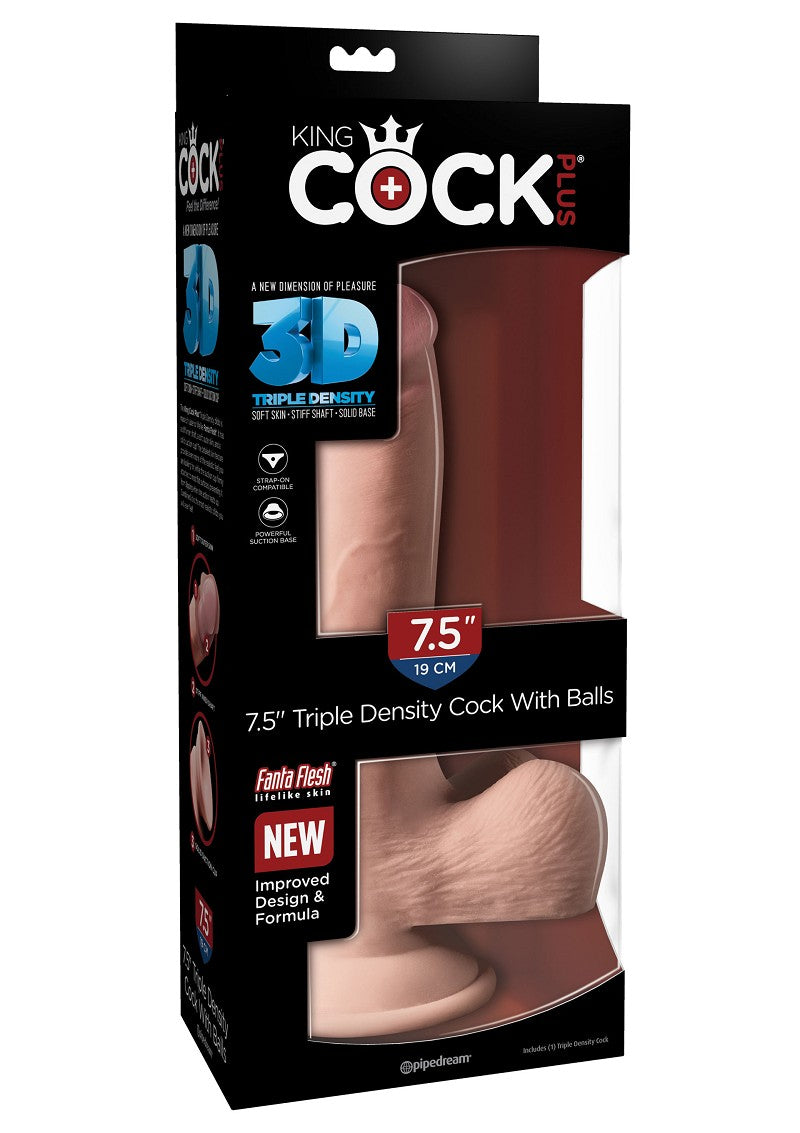 3D Cock with Balls 7.5 inch / 19cm