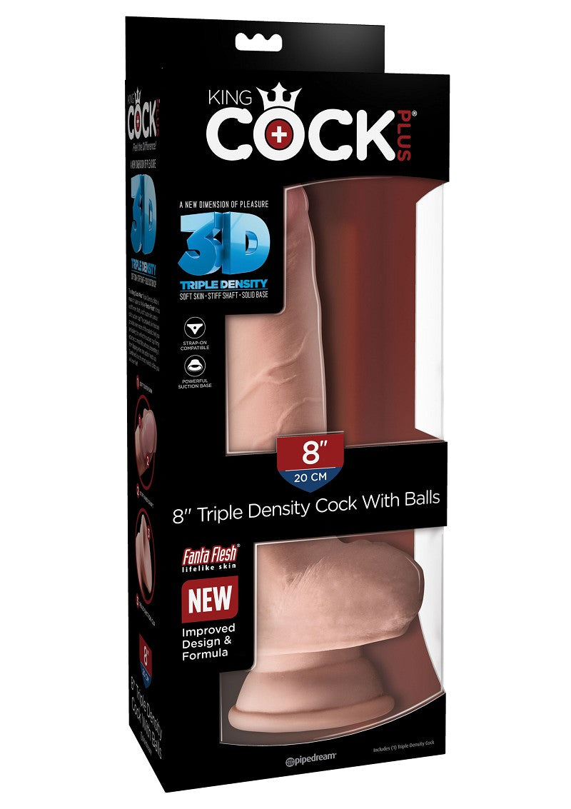 3D Cock with Balls 8 inch
