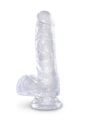 King Cock Clear 6 Inch Balls