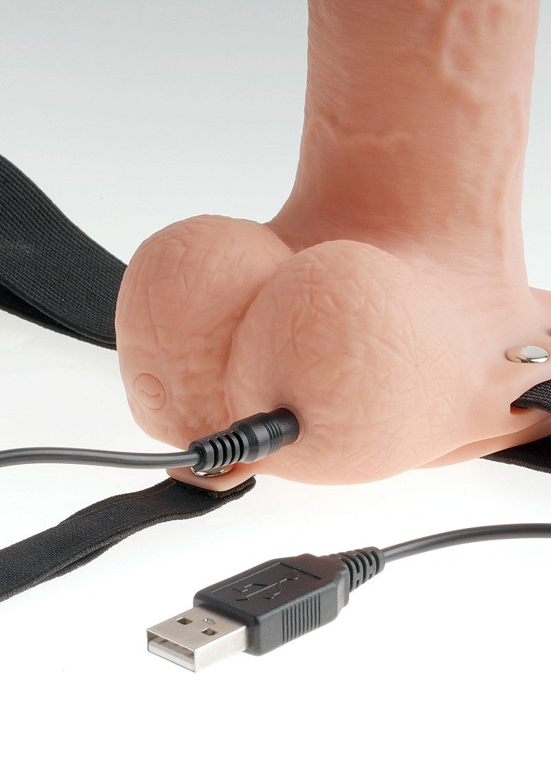 7inch Hollow Recharge Strap On