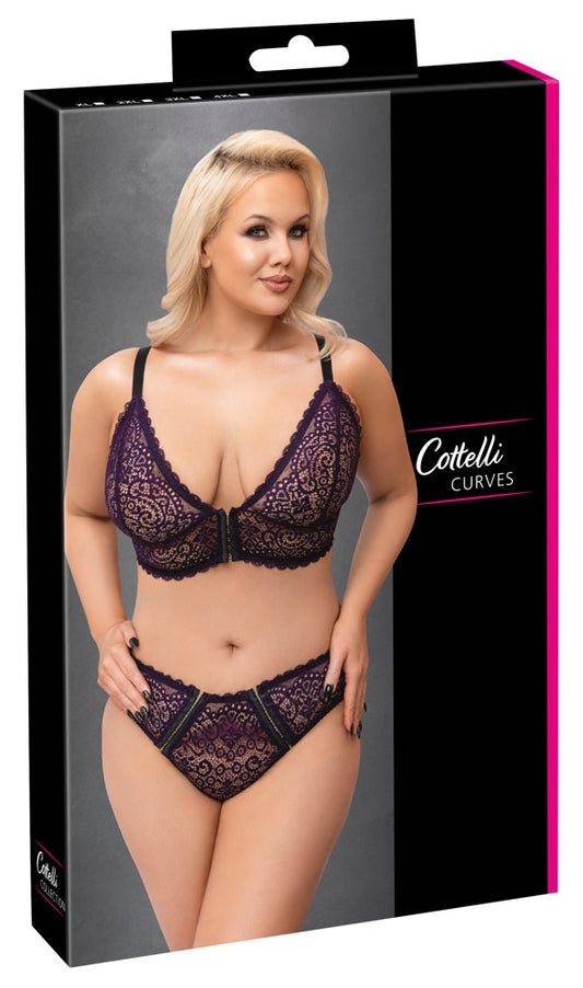 Ensemble soutien-gorge violet 3XL
