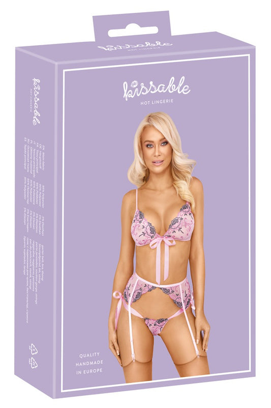 Ensemble soutien-gorge brodé L/XL