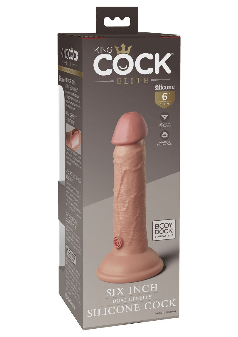 6 Inch 2Density Silicone Cock