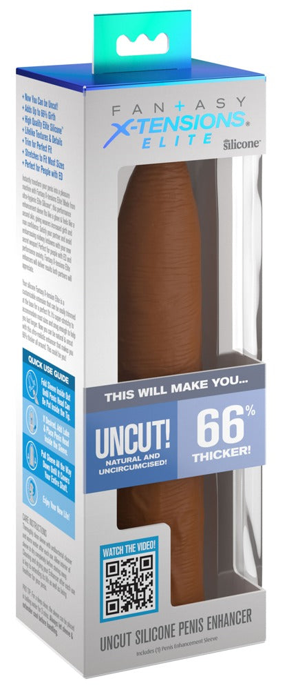 FXTE Ongesneden Penis Enhancer Bruin