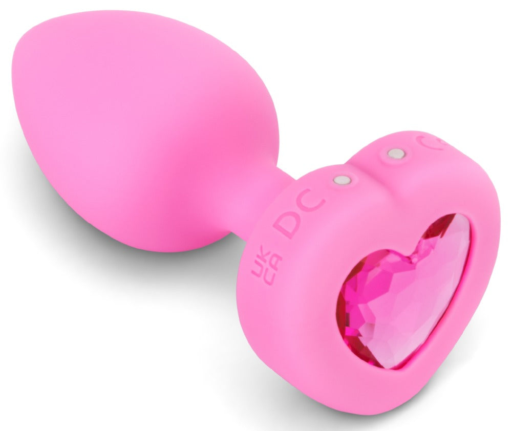 Plug Vibrant Coeur S/M Rose