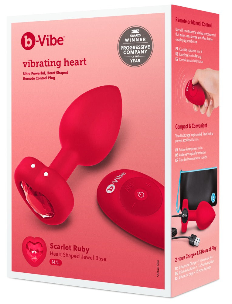 Plug Vibrant Coeur M/L Rouge