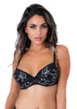 Demi bra with floral lace