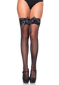 Lace Top Fishnet Thigh Highs