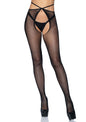 Strappy crotchless tights