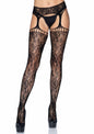 Lace garter belt stockings