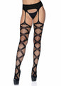 Net garter belt stockings