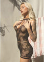 Lace mini dress with cut-outs