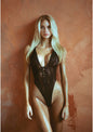 Floral lace thong teddy