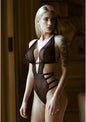 Net cut out g-string teddy