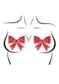 Rhinestone bow nipple jewels